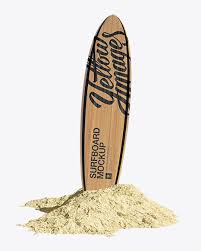 Wooden Surfboard In Sand Mockup Front View In Object Mockups On Yellow Images Object Mockups Mockup Free Psd Mockup Psd Free Psd Mockups Templates