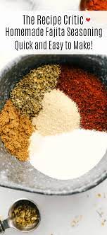 This Fajita Seasoning Is The Perfect Homemade Blend To Spice Up Any Chicken Or Beef To Serv Homemade Fajita Seasoning Seasoning Recipes Fajita Seasoning Recipe