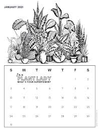 More than 600 free online coloring pages for kids: 2021 Monthly Calendar Houseplant Coloring Pages For Each Month Of The Year Jaydeemahs Com