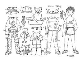 Girl And Boy Paper Dolls To Print And Colour Pige Og Drenge Paklaedningsdukker Til Farvelaegning Paper Dolls Handmade Book Paper Toys