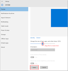 As you can see, to decrease the system font size all you have to do is drag the slider to the left side. How To Change Ribbon Font Size In Outlook In Windows 7 8 10
