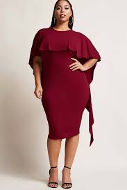 Forever 21 Plus Size Split Cape Dress Plussize Fashionaddict Trends Fashion Trendsetter Affilatelin Curvy Girl Fashion Red Dress Women Plus Size Fashion