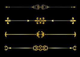 Gold Decorative Text Dividers Clipart Text Divider Vector Etsy Clip Art Line Design Pattern Divider Clipart