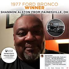 🚨Meet the WINNER 🎉 🎉 Congrats to our 1977 Ford Bronco winner ticket  P4P46163472 Shannon Alston from Painesville, Ohio 🎉 Thank to all our  supporters helping our warriors with their fight with Parkinson's & MS 🥊