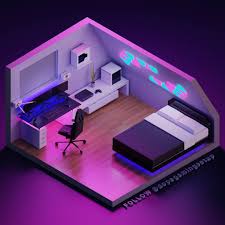 Gaming Setups 3d Models Lachaisedugamer Bedroom Setup Video Game Rooms Gaming Room Setup