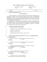 Soal uts mata kuliah bahasa indonesia. Soal Uts Bahasa Indonesia Kelas 3 Semester 1 Pdf
