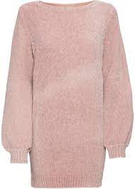Confectionné en maille chenille de. Pull En Maille Chenille Velouteuse Avec Fentes Laterales Rose Vintage