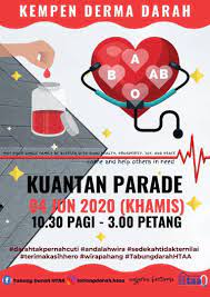 Menjalankan kempen menderma darah adalah cara untuk menjadikan organisasi anda lebih terlibat dan lebih dikenali dalam komuniti sambil membantu mereka yang memerlukan. Pahangmedia On Twitter Kempen Derma Darah Kerana Sambutan Yang Amat Menggalakkan Daripada Warga Pahang Umumnya Dan Warga Kuantan Khasnya Kami Tabung Darah Htaa Sekali Lagi Menjemput Wirapahang Untuk Hadir Menderma Pada