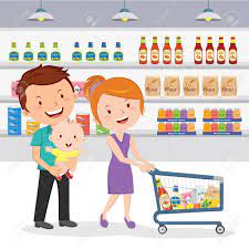 Over 19,511 grocery shopping pictures to choose from, with no signup needed. Family Shopping In Grocery Store Royalty Free Cliparts Vectors And Stock Illustration Image 89018710