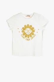 koton kids ekru kiz cocuk t shirt trendyol ti sort shopping kiz cocuklar