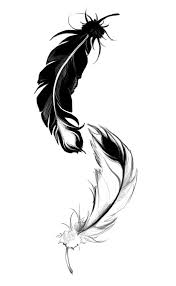 Black And White Yin Yang Dream Catcher Drawing Ying Yang Feather By Lilythula On Deviantart White Feather Tattoos Feather Tattoos Yin Yang Tattoos