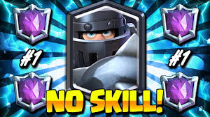 1 Easiest Mega Knight Deck 7000 Ultimate Champion Trophy Push Youtube