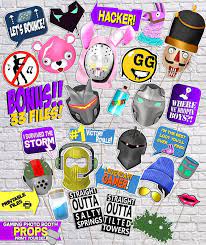 Fortnite Inspired 33 File Bonus Package Printable Photo Booth Props Fortnite Birthday Photo Booth Props P Birthday Props Birthday Photo Booths Birthday Games