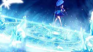 Free anime live / animated wallpapers. Blue Anime Girl Hd Wallpaper Hintergrund 1920x1080
