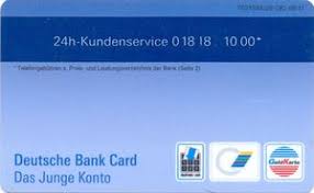 Bank Card Deutsche Bank Ms 11 Deutsche Bank Germany Federal Republic Col De Ms 0053 02