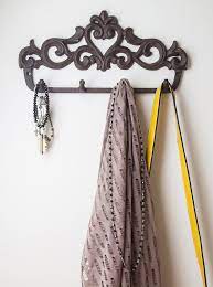 Amazon Com Decorative Cast Iron Wall Hook Rack Vintage Design Hanger With 4 Hooks For Coats Hats Keys Towels Wall Hook Rack Wall Hooks Cast Iron Wall