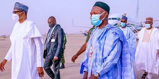 President muhammadu buhari was in lagos today thursady for the commissioning ceremony of nigerian naval ships; Qssxhppivui Jm