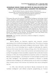 PDF) EUROPEAN UNION CYBER SECURITY IN DEALING WITH THE THREAT OF  AI-CYBERCRIMES: LESSONS FOR INDONESIA HD phone wallpaper
