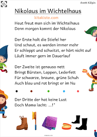 Nikolaus Im Wichtelhaus Fingerspiel Kita Grundschule Nikolaus Lieder Nikolausgedichte Kinder Lied
