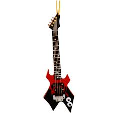 Details about natural wood bass guitar christmas ornament. Red And Black Bass Guitar Ornament Guitar Bass Guitar Bass