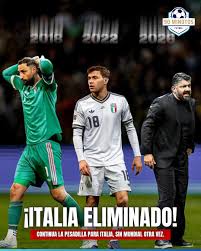 OTRA VEZ PASÓ ¡ITALIA QUEDA FUERA DEL MUNDIAL 2026! Italia firma el fracaso más grande de su historia al quedar fuera de su tercer Mundial consecutivo (2018, 2022 y 2026). Tras resistir