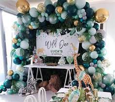See more ideas about farm party, baby shower, farm baby shower. Wild One Jungle Themed 1st Birthday Balloon Garland Kit Two Etsy Baby Shower Balloon Arch 1st Birthday Balloons Zoo Theme Birthday Party