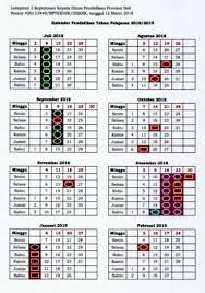 Kalender Pendidikan Provinsi Bali Tahun Pelajaran 2018 2019 Pendidikan Kewarganegaraan Kalender Pendidikan Kewarganegaraan