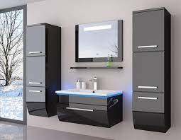 Badmöbel badezimmer komplett set unterschrank campus eiche. 90 Schwarz Hochglanz 90 Cm Badmobel Set Bad Kaufland De