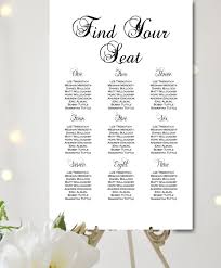 Custom Black White Precious Wedding Seating Chart Wedding