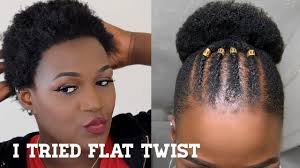 Once you've mastered the basic flat twist method, you can if your hair is naturally curly but you'd like your curls to have more shape and definition, the flat twist out method can help you achieve a more uniform. Flat Twist Hairstyle On Short Natural Twa Hair Youtube