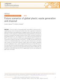 Mid continent nail corporation is located in guasti city of california state. Pdf Future Scenarios Of Global Plastic Waste Generation And Disposal
