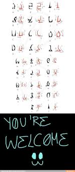 Alternian Ifunny Homestuck Writing Alphabet