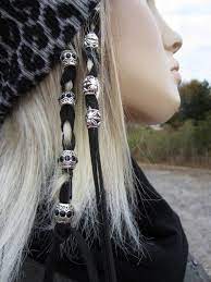 Cheveux Bijoux Cuir Elastiques A Cheveux Senroule En Argent Etsy Hair Wraps Hair Jewelry Hair Ties