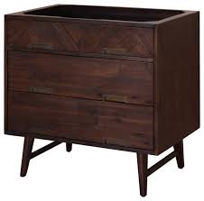 Mosley 73 double bathroom vanity base only wayfair north america. Parkett Drawer Vanity Base Midcentury Bathroom Vanities And Sink Consoles By Sagehill Designs Pk3621d Houzz
