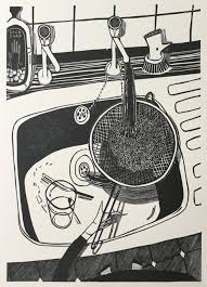 Original Hand Printed Linocut Limited Edition Of 100 Signed And Numbered By The Artist Print Size 21cm X 29 7cm Paper Size 24c Art Drawings Sketch Book Linocut