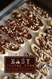 Just 5 minutes prep and 5 ingredients! Easy Gluten Free Almond Biscotti Gluten Free Sweet Gluten Free Biscotti Gluten Free Treats