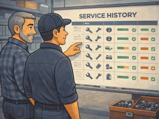 Preventative maintenance scheduling calendar visual