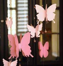 Pin De Merida Ortiz Padilla En Con Papel Y Carton Decoracion Primavera Movil De Mariposa Decoracion De La Boda