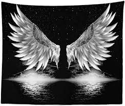 See more ideas about wings, aesthetic, fallen angel. Amazon Com Black And White Tapestry Wall Hanging Aesthetic Trippy Boho Psychedelic Funny Hippie Wall Tapestry Angel Wings Art Decor For Bedroom Living Room College Dorm 120 80 Cm 48 32 Inch Home Kitchen