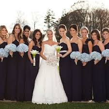Black Dresses With Light Blue Flowers Light Blue Wedding Bridesmaid Black Bridesmaid Dresses