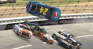 A hot pass into the sprint cup garage means dodging race cars as they dart in and out of stalls into fire lanes that lead to the track. Jeff Gordon Gets Collected In Big One At Talladega Nascar En Espanol