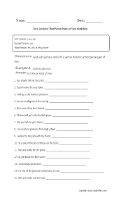 Englishlinx Com Point Of View Worksheets