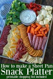 How To Make A Sheet Pan Snack Platter Recipe Appetizer Recipes Party Food Appetizers Food Platters