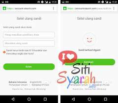 Lupa Password Akun Xiaomi Persandian Huruf Bahasa