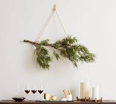 Pre Lit Hanging Faux Pine Branch Pine Branch Branch Decor Christmas Branches