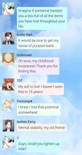 Incorrect Mysmes Quotes In 2020 Mystic Messenger Funny Mystic Messenger Memes Mystic Messenger