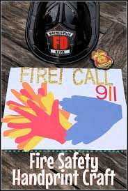 Fire Safety Handprint Craft And Family Safety Tips With Kidde Safety Tips Family Safety Fire Safety