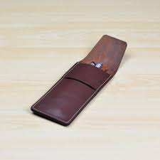 Leather Pen Case Pencil Case Leather Pen Pouch Pen Holder Pencil Pouch Personalized Gift Horween Brown Acessorios De Couro Bolsas De Couro Couro