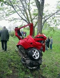 Two people died on tuesday after a car crashed into a tree in yacolt, washington. Top Things You Should Never Loan Your Friends Weird Cars Car Crash Funny Accidents