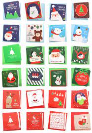 Get it as soon as tue, feb 23. Amazon Com 24 Pack Mini Christmas Greeting Cards Envelopes Cute Stweety Small Size 3 X 3 Merry Christmas Greeting Cards Festival Color Pack Of 24 Office Products
